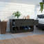 Banc de rangement, deux tablettes ouvertes, deux tiroirs - noir-375664035