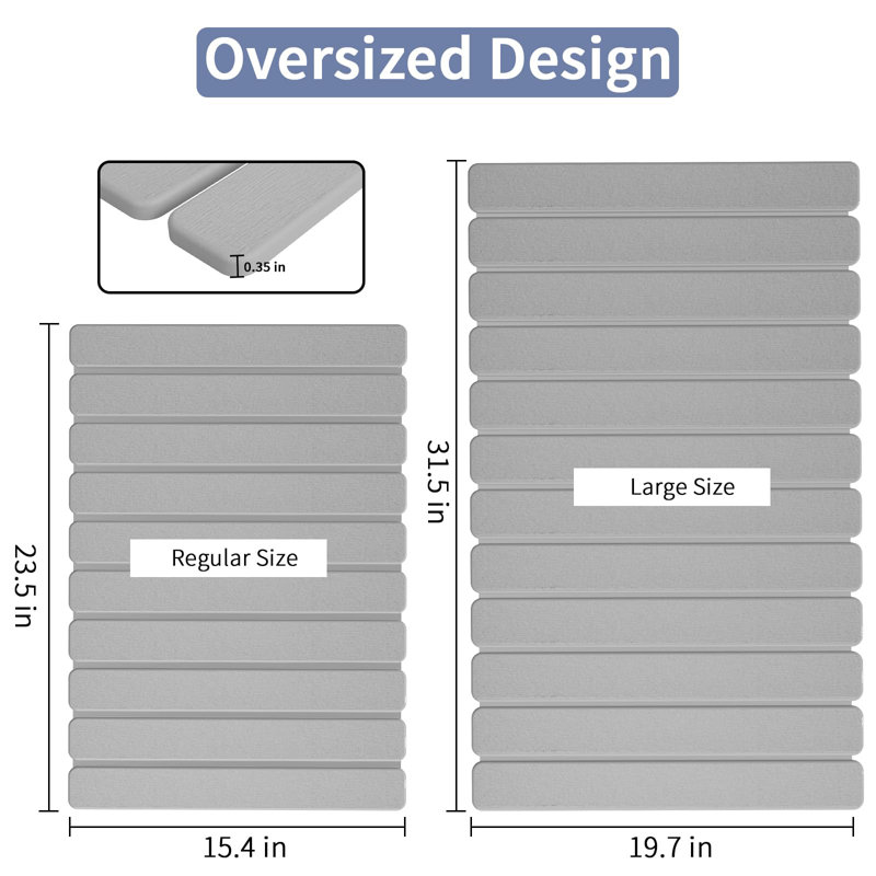 Tapis de séchage en pierre pliable, terre de diatomées absorbante, coussin de bain et de cuisine antidérapant, surface à séchage rapide
