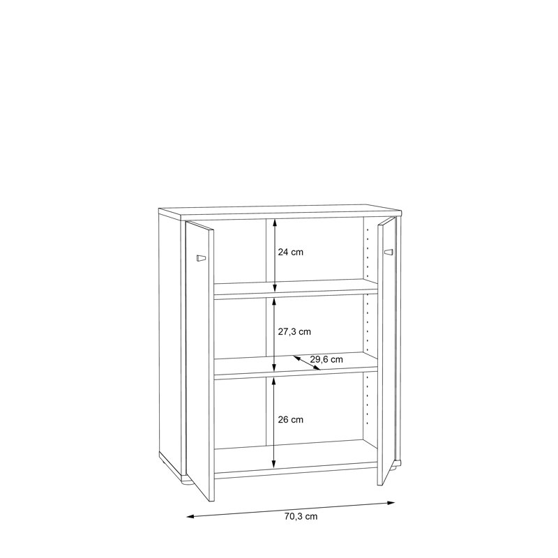 Amandla 73.7cm W Chest of Drawers, Artisan Oak