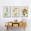 Fleurs des saisons I, reproduction encadrée sur toile 3 pièces-91891073-91891070