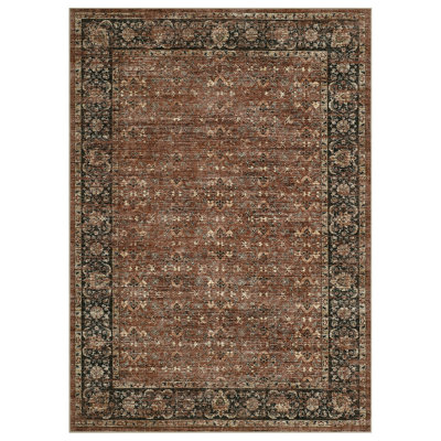 Machine Washable Area Rugs for Living Room, Floral Rugs Oriental Vintage Rugs Distressed Non Slip Stain Resistant Soft Low Pile Carpet for Bedroom Dining Room Nursery Kids Room