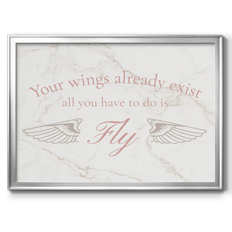 " Wings Exist ", Silver, 30" H x 44" W x 1.5" D