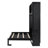 Full Size Murphy Bed with Storage Cabinets, Black