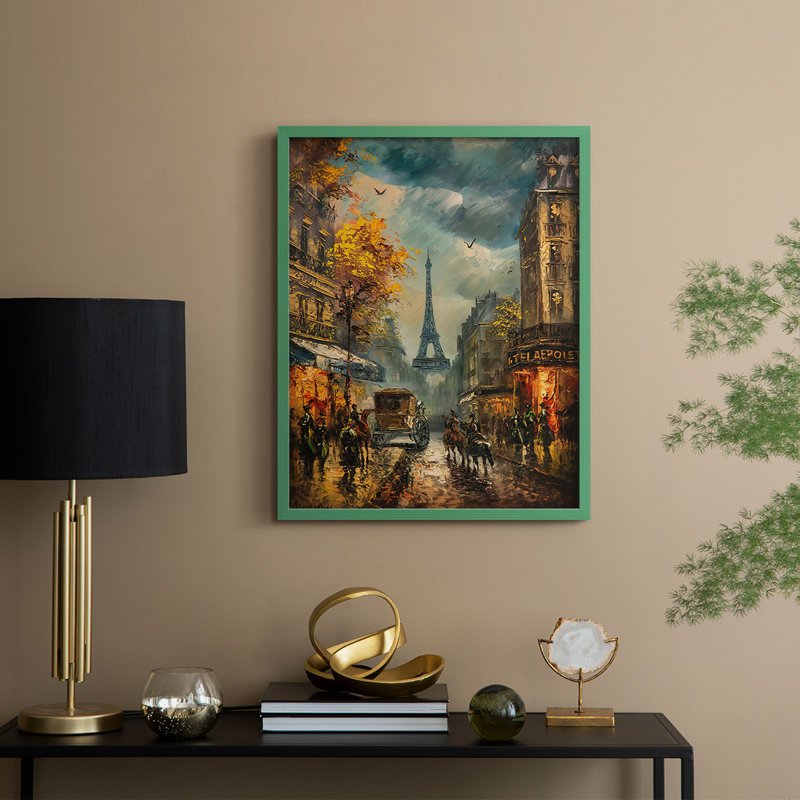 «LANDSCAPES Series CCCCLIXIX», reproduction encadrée - bois massif, H 11 po x l 9 po, Vert