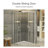 36 - 36" W x 75" H Double Sliding Framed Corner Round Shower Enclosure with Clear Tempered Glass