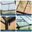 Polycarbonate Walk-In Sunroom Greenhouse for Outdoors with Heavy Duty Aluminum Frame, Sliding Door, Adjustable Roof Vent & Weather Resistant Design for Garden or Patio, 8x12 FT (Black Sliding Door Upgraded Handle)-125367279-125367282