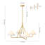 4-Light Cone Shaded Chandelier 