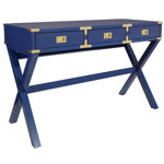Harrison Solid Wood Base Writing Desk with Power Outlet