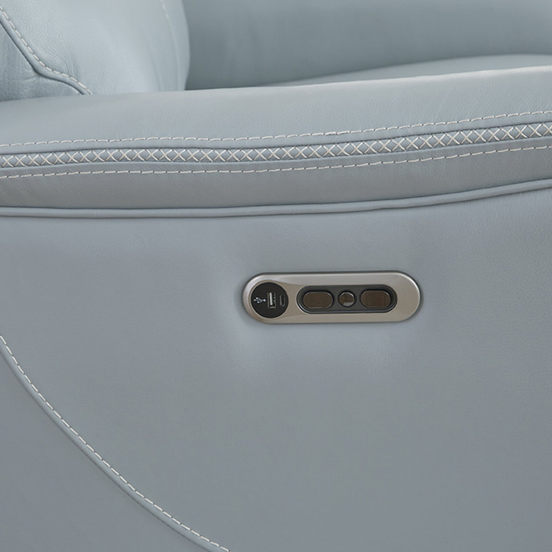 Causeuse et fauteuil inclinable électrique Allysia, Gris couturier