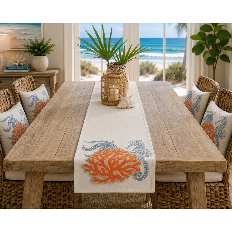 Chemin de table Ina Applique Sea Life and Coral