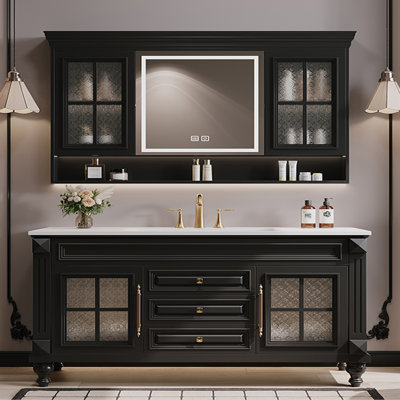 French style exquisite simple bathroom cabinet.