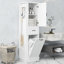 Grande armoire de rangement moderne avec compartiment inclinable - tablettes réglables, capacité de 80 lb, charnières à fermeture en douceur, poignées en alliage d'aluminium pour la salle de bain et la maison-945924879