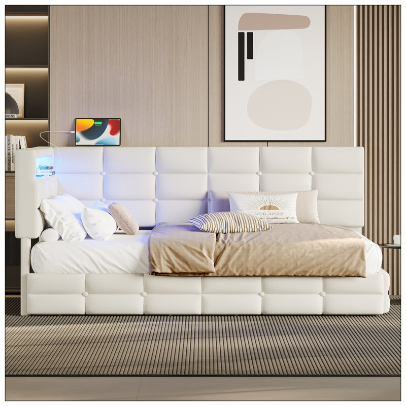 Lit pour chambre à coucher, Beige