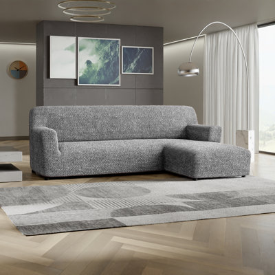 Stretchy Slipcover for Chaise Sectional - Easy to Clean & Durable - Comfort Collection