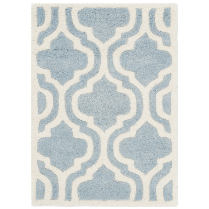 Carolene Hand Tufted Wool Geometric Rug, Rectangle 3' x 5'