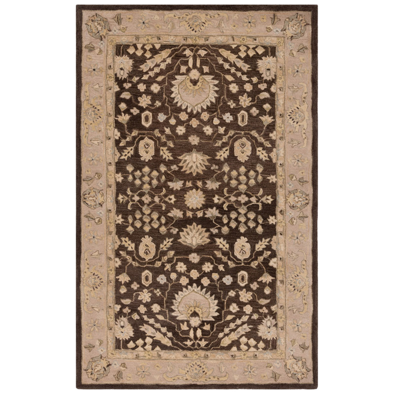 Tapis oriental en laine touffeté à la main Tingley, Rectangle 6 pi x 9 pi