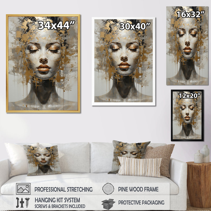 Art méditation femme méditation II, H 40 po x l 30 po, Toile tendue, Sans cadre
