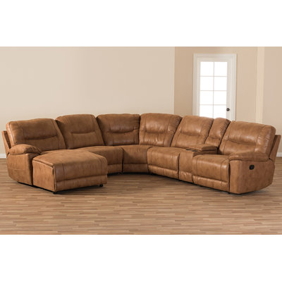 Eudon Upholstered Reclining U-Shaped Sectional Symmetrical