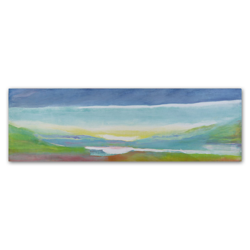 « juste au-dessus de la mer », reproduction sur toile tendue, H 10 po x l 32 po x P 2 po