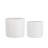 S/2 Textured White Ceramic Planters