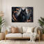 Chats Chantilly, art mural gris en métal Tiffany