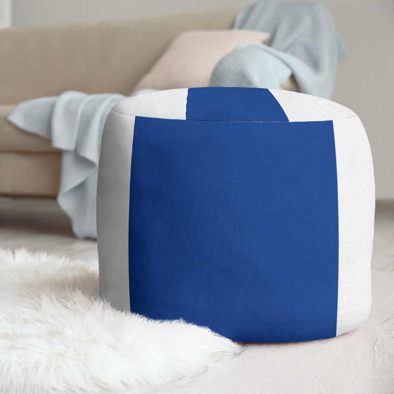 Repose-pieds repose-pieds rond 20,5", Blanc / bleu royal / blanc, Rangers de New York