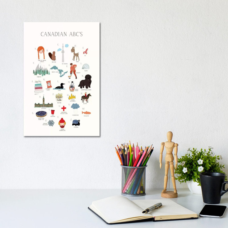 Canadian ABCs by Leah Straatsma - Wrapped Canvas Gallery-Wrapped Canvas Giclée, 20.32 cm H x 30.48 cm W