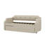 Lit de jour simple recouvert de tissu avec couchette coulissante-665551507