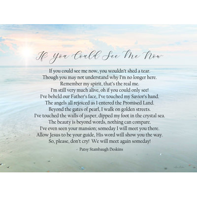 If You For See Me Now - Ocean par Lori Deiter - impression sur toile tendue