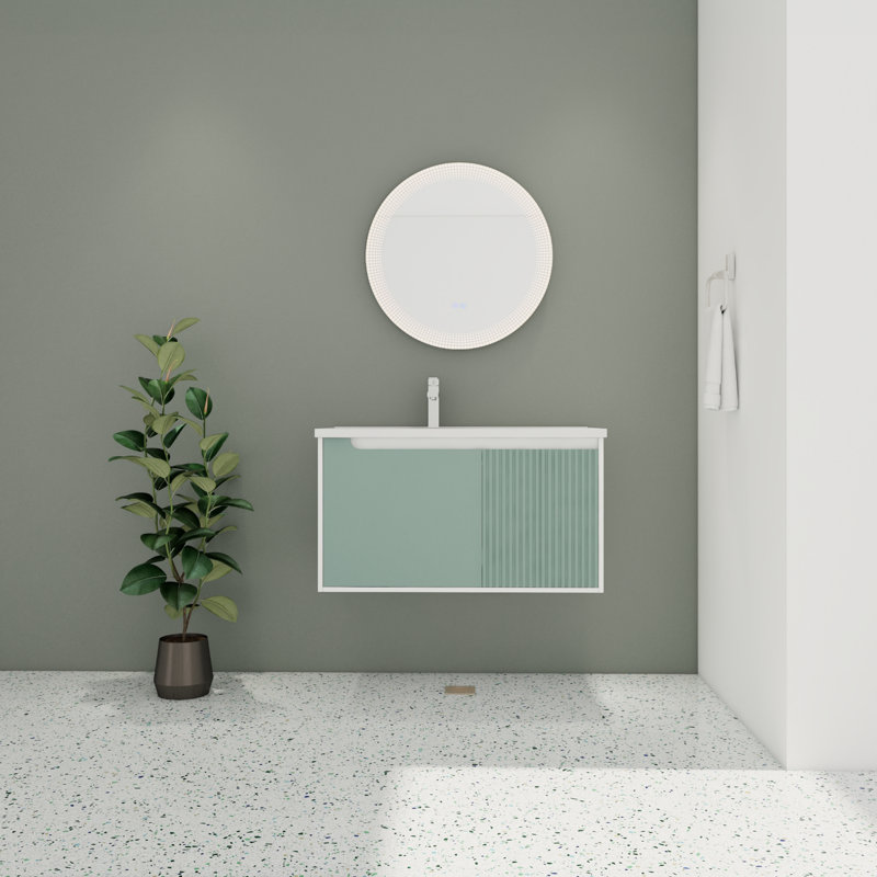 Meuble-lavabo simple 36,07 po avec plateau en pierre Keyauna