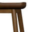 Teagan Solid Wood Modern Rustic Bar Stool with Sculpted Seat, Fully Assembled