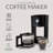 WILLOW 12 Cup Coffee Maker – Programmable Brewing Options with Timer, Beautiful Design, Glass Pot - BLACK-121935825