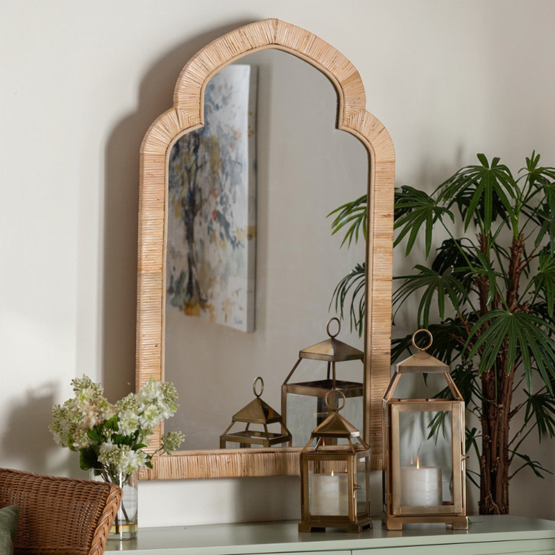 Miroir mural en osier Lavali
