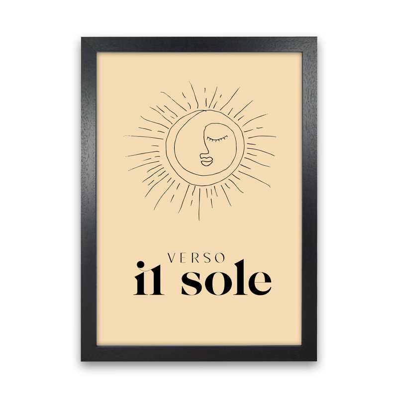 Verso Il Sole by Planeta444 - Print, Black Framed, 88cm H x 64cm W x 3cm D