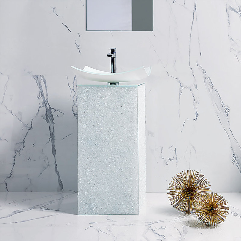 Nook 13.38'' W Single Vanity, White, White