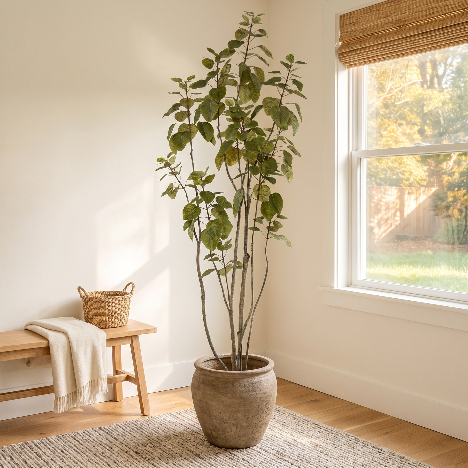 Cotinus Coggygria Tree in Pot, 72" H x 29" W x 29" D