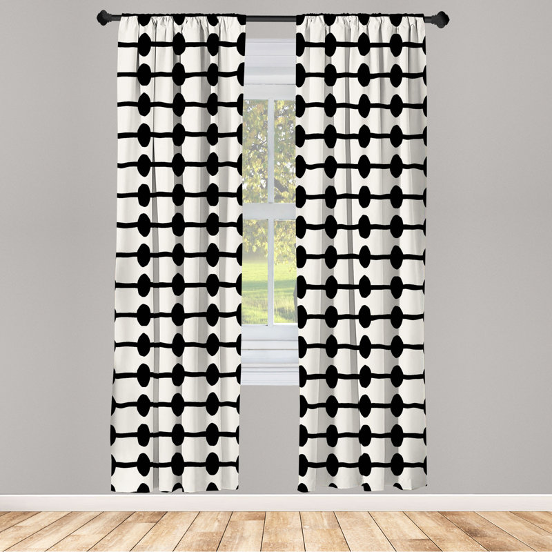 Microfiber Floral Semi-Sheer Rod Pocket Curtain Panels, 28" W x 95" L