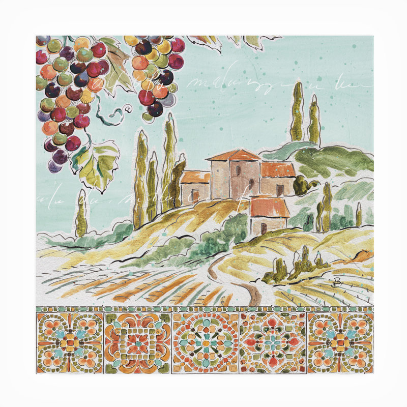 Toile d'extérieur «Tuscan Breeze III» Daphne Brissonnet, H 35 po x l 35 po x P 1,5 po