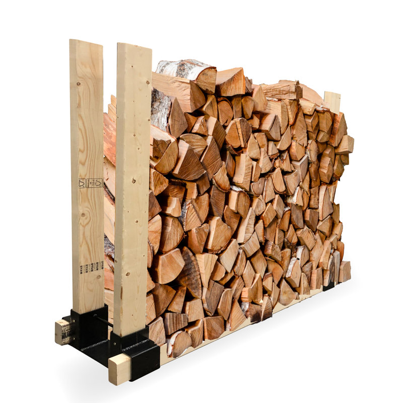 Support à bûches en bois Arishka