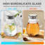 Carafe d'eau en verre de 1 gallon avec couvercle