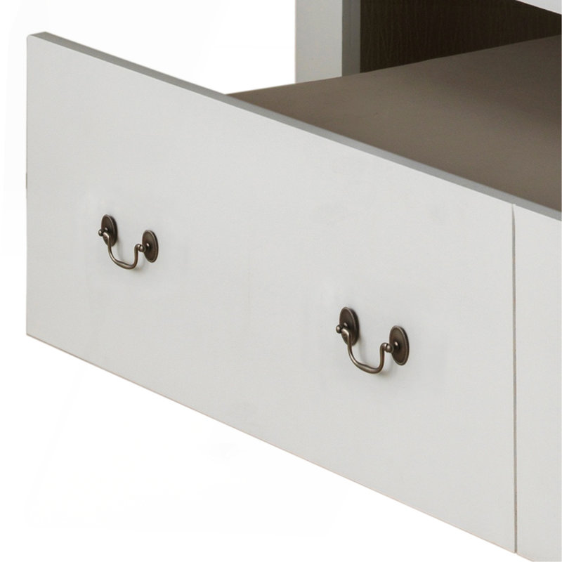 Charmant lit gigogne double en blanc classique