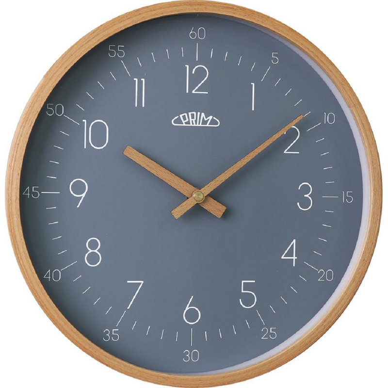 Wood Wall Clock, Gray