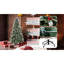 Arbre de Noël de 5 pi, 1131 pointes, 47 baies rouges, pin, branches de Pe + givrées, installation à charnières facile, arbre de support avec baies et Pe + à pointe de neige, support en métal