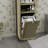 Tall Bathroom Storage Cabinet With Open Shelves And Laundry Hamper-2029937054