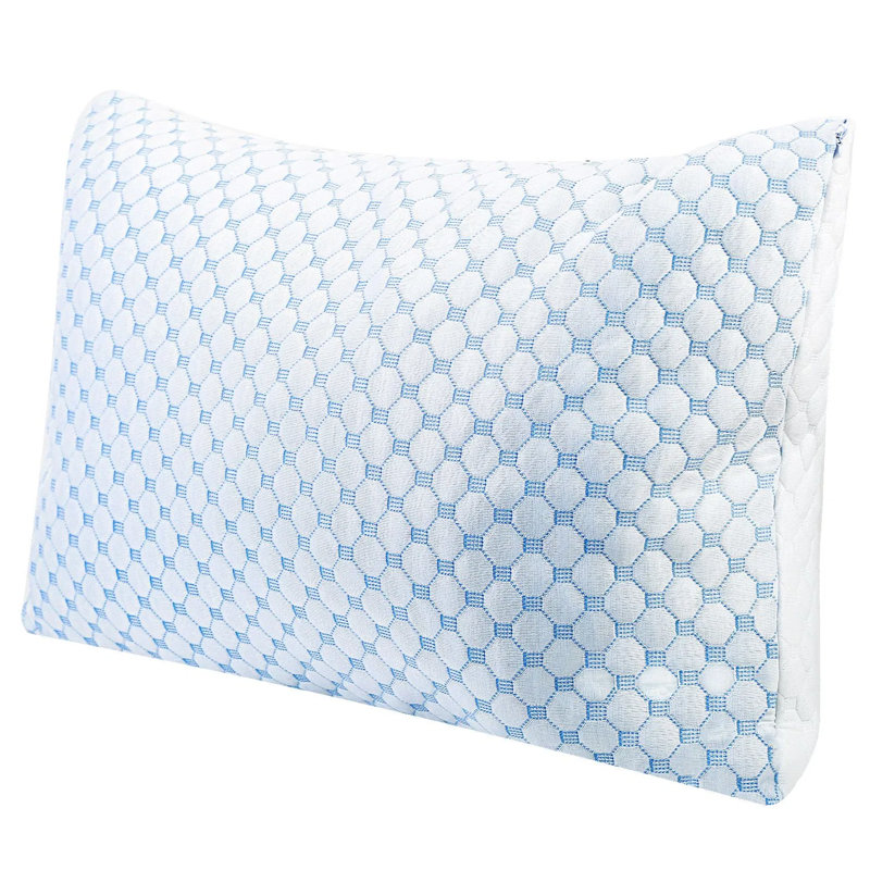 Cooling Gel Infused Memory Foam Pillow, Dual-Sided Adjustable Bed Pillow With Cooling Fiber And Bamboo Cover, King Size Machine Washable Cooling Pillow