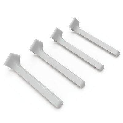 Matte Silver Aluminum Baseboard Accessories External Corner (Set of 4)