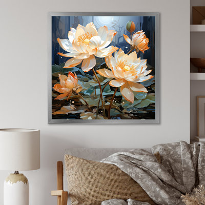 «Elegance In Lotus Blooms III», reproduction sur toile