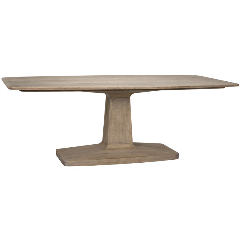 Travis Walnut Wood Dining Table, Washed Walnut