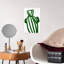Vase vert foncé abstrait, art mural minimaliste élégant-530498571
