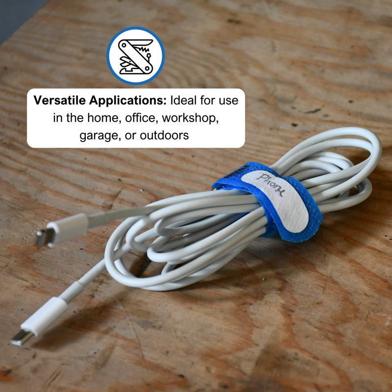 5" (4pc), 8" (3pc), 12'" (3pc) Hook and Loop Cinch Strap